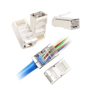 MUFA RJ45 8P8C CAT6E ECRANATA PASS THROUGH - Img 2