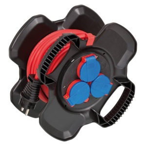 PRELUNGITOR PE TAMBUR 4 PRIZE, CABLU 10m 3x1.5, IP44, X-GUM, BRENNENSTUHL