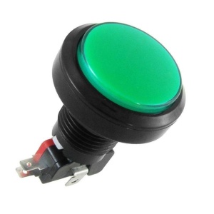 PUSH BUTON VERDE CU LED 12V