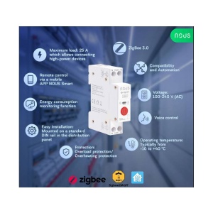RELEU SMART 25A SINA DIN NOUS D3Z ZIGBEE - Img 2