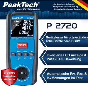 TESTER PAT PROFESIONAL (IMPAMANTARE + IZOLATIE) P2720 PEAKTECH - Img 2