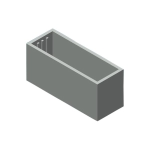 CASETA S38.8 40x15x40 PENTRU TURNARE, GRI
