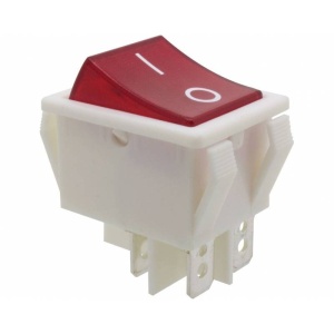 INTRERUPATOR BIPOLAR CU ILUMINARE ROSIE 15A