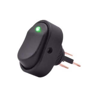 INTRERUPATOR DE PANOU CU LED VERDE 12V/30A