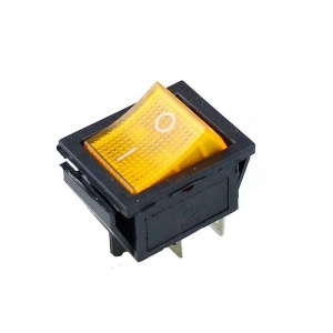 INTRERUPATOR ILUMINAT 2x2 POZ. ON-OFF 16A/250V GALBEN