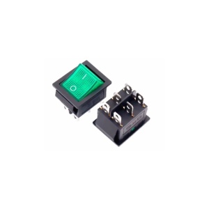 INTRERUPATOR ROKER 2POZ ON-OFF 6P 16A/250V VERDE