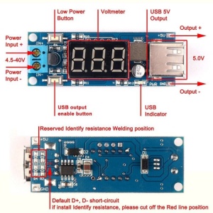 MODUL VOLTMETRU/INCARCARE USB 5V/2A - Img 2