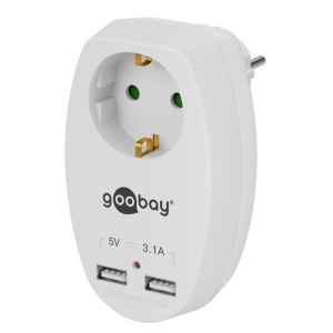 PRIZA SCHUKO CU INCARCATOR 2xUSB 3.1A