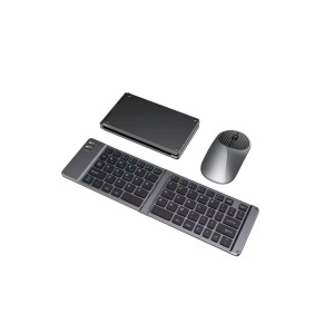 TASTATURA PLIABILA BLUETOOTH + MOUSE ARGINTIU
