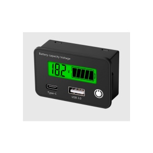 TESTER BATERIE AUTO SI INCARCATOR USB VERDE - Img 2
