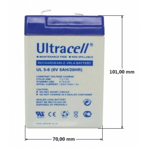 ACUMULATOR PLUMB 6V/5Ah F1 UL5-6 ULTRACELL - Img 3