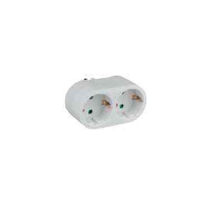 ADAPTOR 2xPRIZA SCHUKO 16A ALB