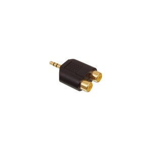 ADAPTOR JACK 3.5 STEREO 2xRCA GOLD