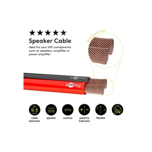 CABLU DIFUZOR 2x0.50 mmp ROLA 10 m ROSU/NEGRU - CUPRU - Img 5
