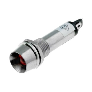 INDICATOR CU LED 24V 8.2mm ROSU-CONCAV