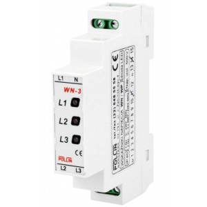 INDICATOR TENSIUNE LED ROSU L1,L2,L3 SINA DIN