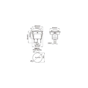 INTRERUPATOR CU LED 3 PINI 12V/20A VERDE - Img 2