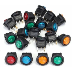 INTRERUPATOR ON/OFF SPST LED 12V VERDE