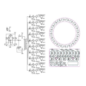 KIT LUMINA DINAMICA CIRCULARA CU LED-URI, ALBASTRU - Img 2