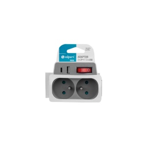 PRIZA DUBLA CEE 7/5 16A CU USB A+C 2.4A - Img 3
