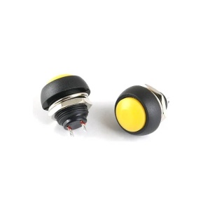 PUSH BUTON 12 mm GALBEN FARA RETINERE