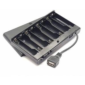 SUPORT BATERIE 8xAA CU CAPAC SI INTRERUPATOR, PORT USB