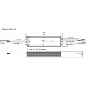 SURSA HLG-240H-C1750B 71...143V/1750mA dimming 3in1 IP67 - Img 2