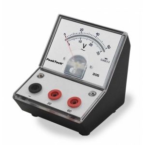 VOLTMETRU DIDACTIC 0-30V 0-60V DC PEAKTECH P205-12 - Img 2