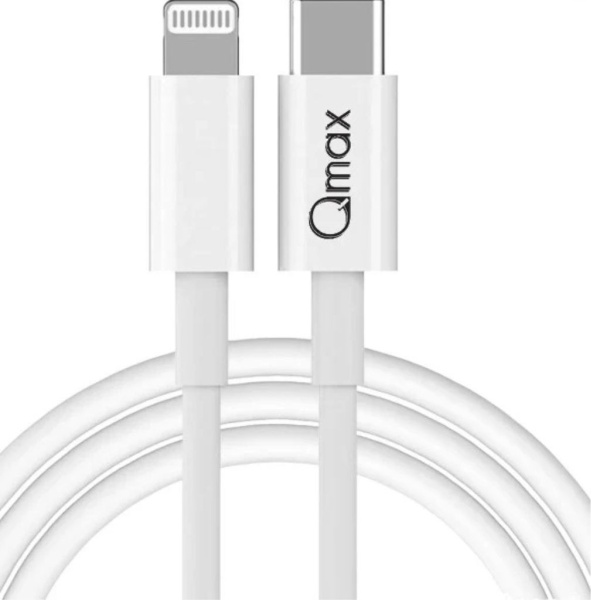 Cablu USB-C la Lightning Qmax SX-25.3A, 1M, Alb