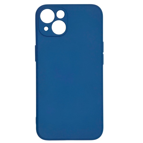 Husa iPhone 13 Spate Silicon Soft Cu Protectia Camera, Albatru