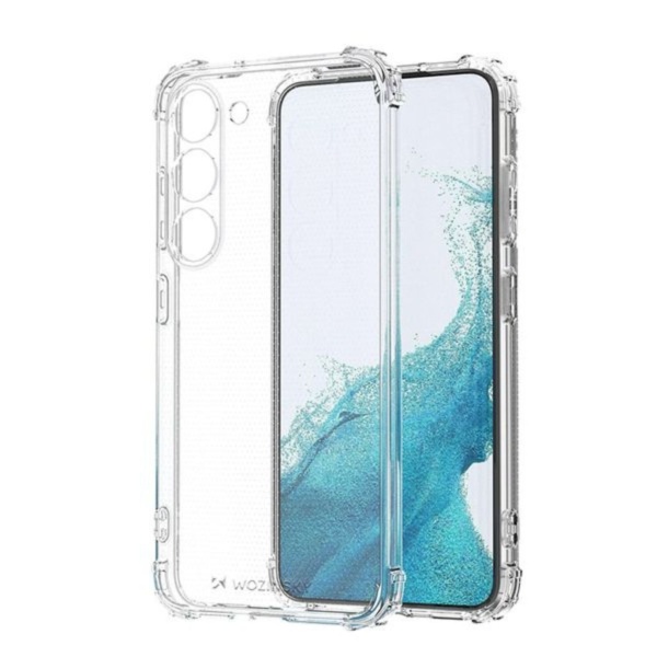 Husa Samsung S23 Plus Spate Silicon Transparent Cu Protectie Camera, Antisoc