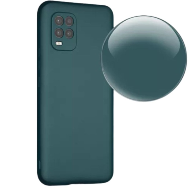 Husa Xiaomi Mi 10 Lite Spate Silicon Soft Cu Protectie Camera, Verde