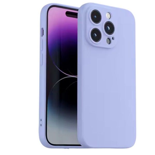 Husa Spate iPhone 13 Pro Max Silicon Soft Cu Protectie Camera, Lila
