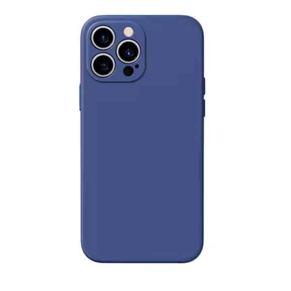 Husa Spate iPhone 13 Pro Max Silicon Soft Cu Protectie Camera, Albastru Inchis