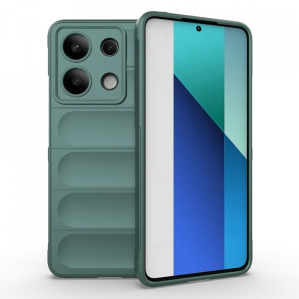 Husa Redmi Note 13 4G Spate Silicon Wave Matt Cu Protectie Camera,Verde