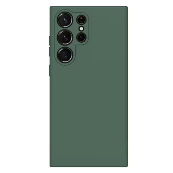 Husa Samsung S22 Ultra Spate Silicon Soft Cu Protectie Camera, Verde Inchis