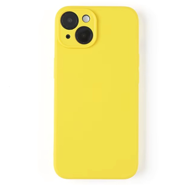 Husa iPhone 13 Spate Silicon Soft Cu Protectia Camera, Galben