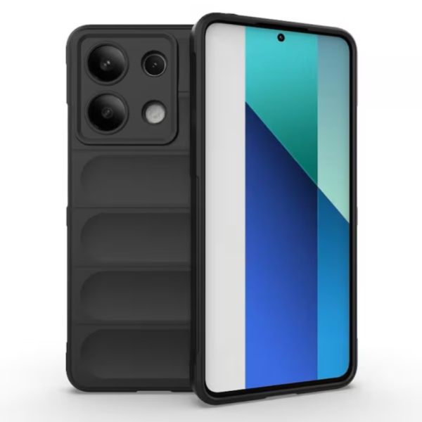 Husa Redmi Note 13 4G Spate Silicon Wave Matt Cu Protectie Camera,Negru