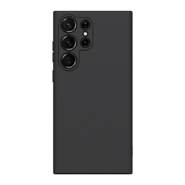 Husa Samsung S22 Ultra Spate Silicon Soft Cu Protectie Camera, Negru