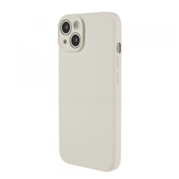 Husa iPhone 13 Mini Spate Silicon Soft, Alb Pudra