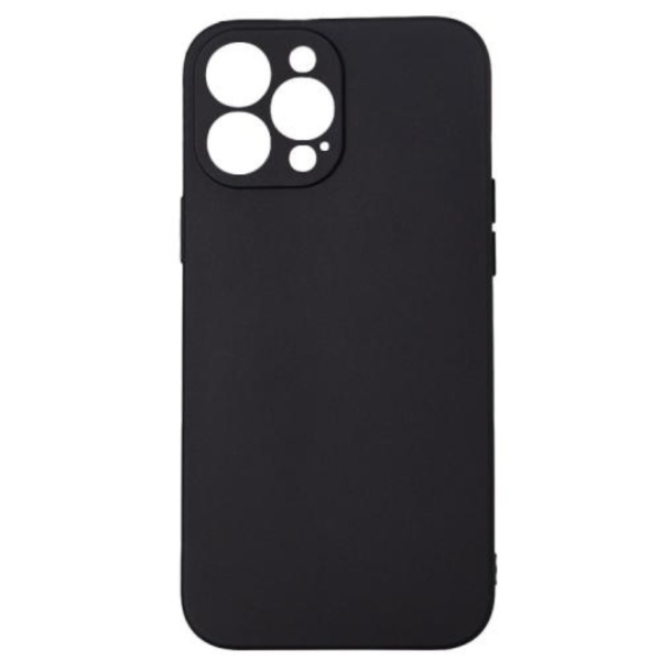 Husa iPhone 13 Pro Max Spate Silicon Soft Cu Protectie Camera, Negru