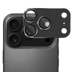 Folie iPhone 17 Pro Max Protectie Camera Metalica, Negru