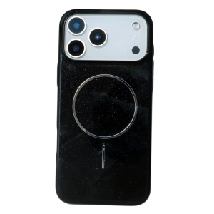 Husa iPhone 17 Air Plastic Magsafe Sclipici, Negru - Img 2