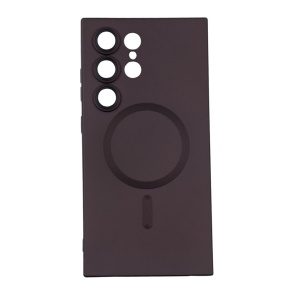 Husa Magsafe Samsung S24 Ultra, Protectie Din Sticla Pentru Camere, Visiniu
