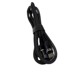 Cablu USB la Micro USB Textil 1M, Negru