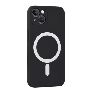 Husa iPhone 13 Magsafe Spate Silicon Cu Protectie Camera, Negru