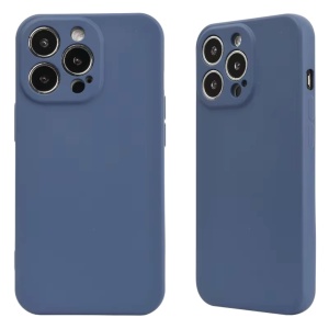 Husa iPhone 13 Pro Spate Silicon Soft Cu Protectia Camera, Albastru Deschis