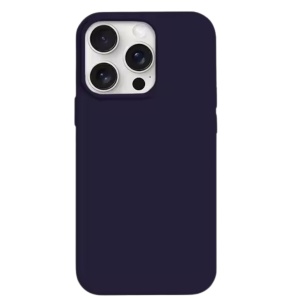 Husa iPhone 14 Plus Spate Silicon Soft Cu Protectie Camera, Mov Inchis