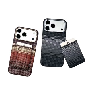 Husa iPhone 16 Pro Max Military-Grade Aramida Magsafe cu Portofel,Sunset - Img 3