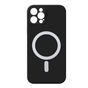 Husa iPhone 16 Pro Magsafe Spate Silicon Cu Protectie Camera, Negru